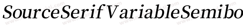 Source Serif Variable Semibold字体转换